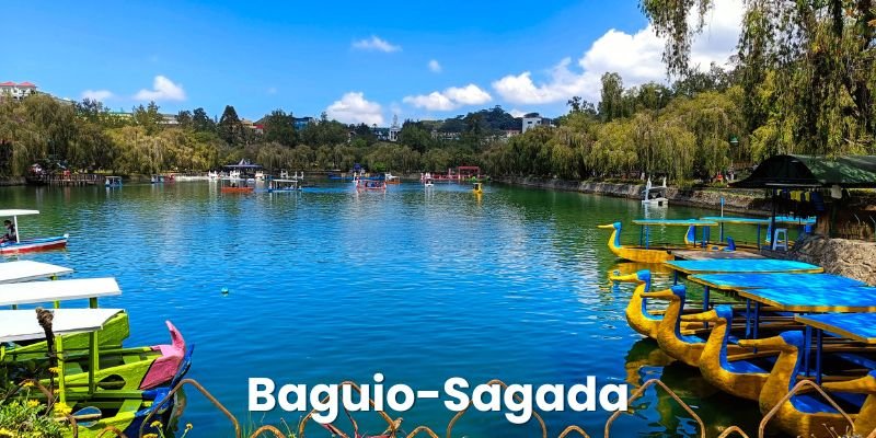 Beautiful blue water in lake with nice surroundings